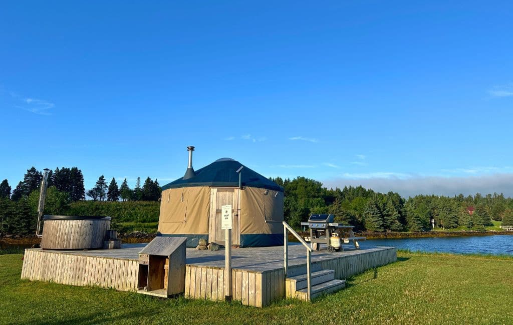 Yurts in the vineyard