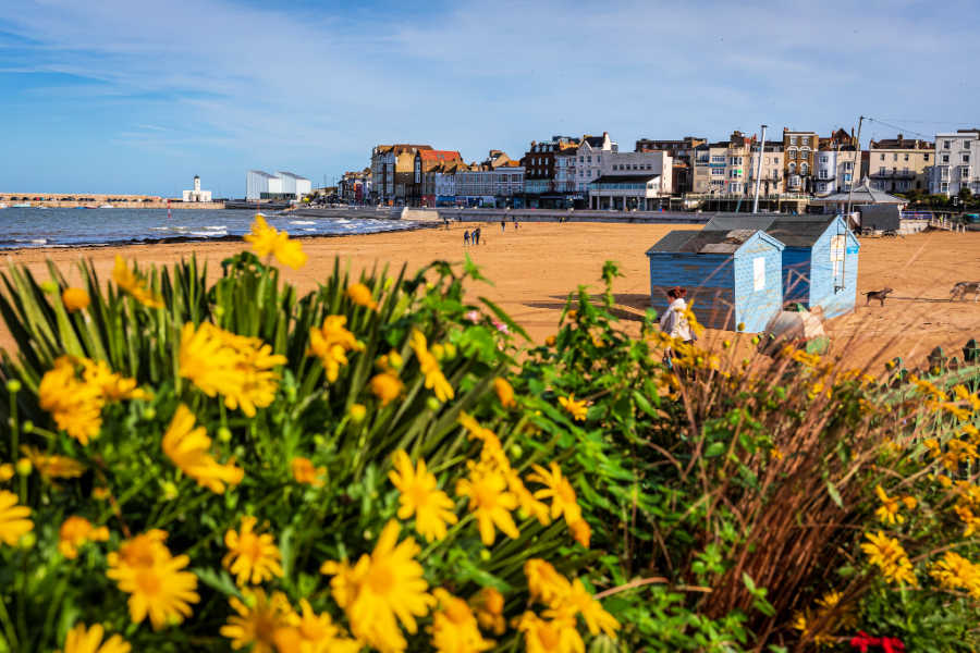 Beaches near London by train