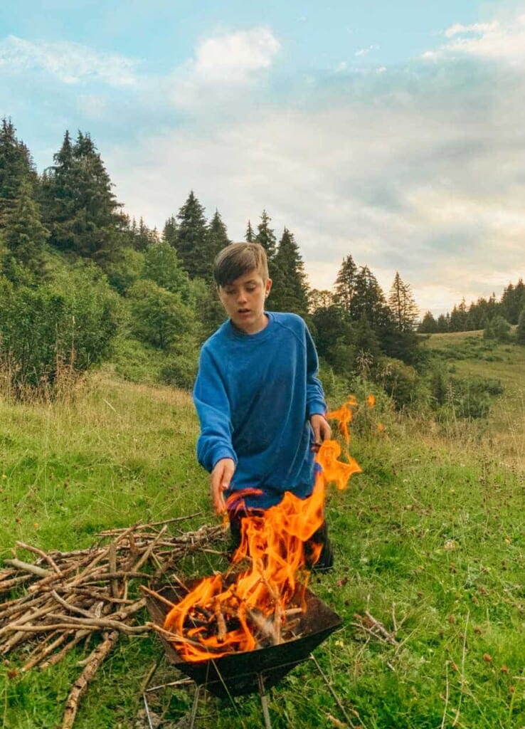 Wild camping in the French Alps